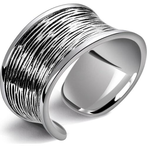 2019 New Design Ring Jewelry For Women Men 100% 925 Sterling Thai Silver Adjustable Ring Personality Jewels For Gift