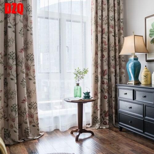 2021 New Simple Chinese Printed Fabrics Fresh and Versatile Balcony Sunshade Screens Curtains for Living Dining Room Bedroom