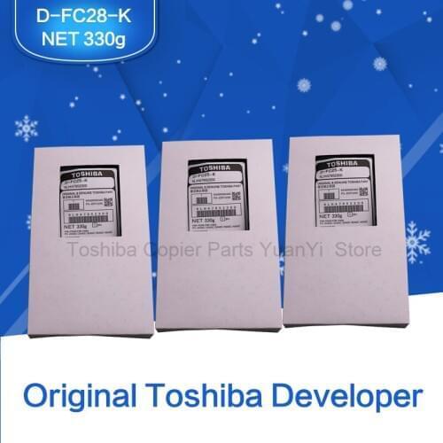 3Pcs Developer Original Toshiba Copier Printer Parts Black Color D-FC28-K 6LH47947300 For FC-2330C 2830C 2820C 2530C 3530C