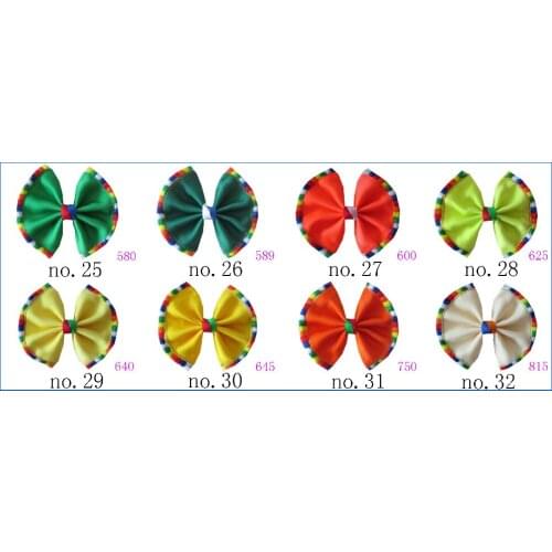 50 BLESSING Good Girl 3.25" Selvage Fan Hair Bow Clip Colorful Accessories