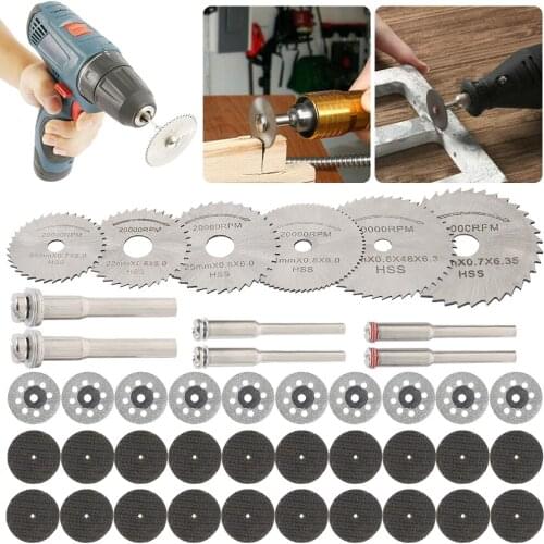 42 Pcs Diamond Cutting Wheels HSS Circular Saw Blade Rotary Woodworking Tool For Dremel Mini Drill Rotary Tool Accessories