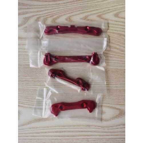 GTB Aluminum front hinge pin brace + rear pin mount covers for losi 5iveT ,KMx2 ,rovan LT silver color