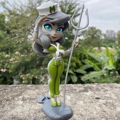 Anime DC-COMICS-Bombshells Heroine Mera Action Vinyl Figures Collection Dolls Ornaments Model Toy 18.5cm Figurine Gifts