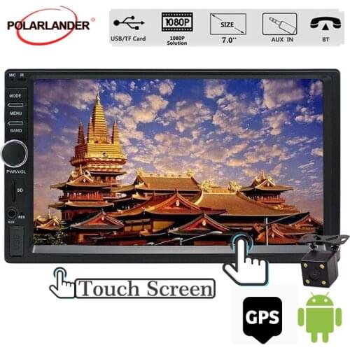 2din Stereo Bluetooth USB SD GPS Navigation Car Multimedia Player Touch screen 7'' Android Audio Player Autoradio Car Radio