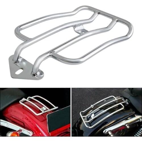 Motorcylce Solo Seat Luggage Rack Carrier For Harley XL Sportsters 883 1200 2004-2018 09 12 Black/Chrome