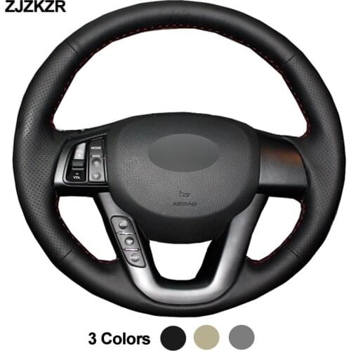 Car Auto Steering-Wheel Cover Volant For Kia K5 Optima 2011 2012 2013 Stuurhoes Funda Volante Braid on the Steering wheel Volant