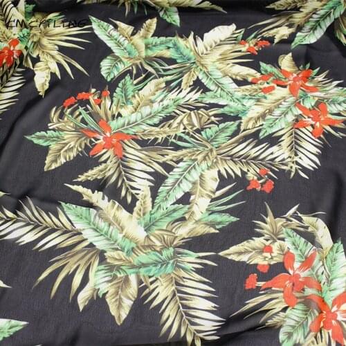 CMCYILING Floral Print Chiffon Fabric For Summer Dress Apparel Sewing Tulle Fabrics Scarves Textile Polyester Fabrics 50*150CM