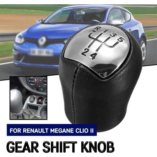For Renault Megane Clio II Twingo Kangoo Logan Car 6 Speed Gear Shift Knob Manual Gear Lever Shifter Gaitor
