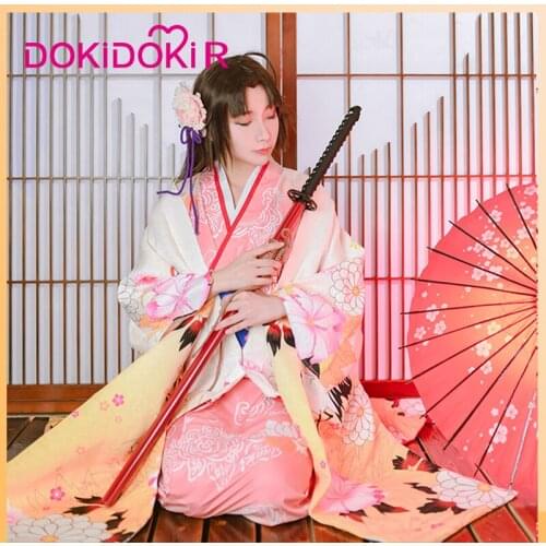 DokiDoki-R Game Fate Cosplay Ryougi Shiki Stage 3 Cosplay The Garden of Sinners Ryougi Shiki Costume Women Kimono