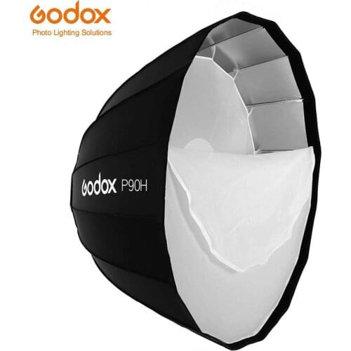 Godox P90H 90CM Deep Parabolic Portable Softbox Bowens Mount Studio Flash Speedlite Reflector Photo Studio Softbox