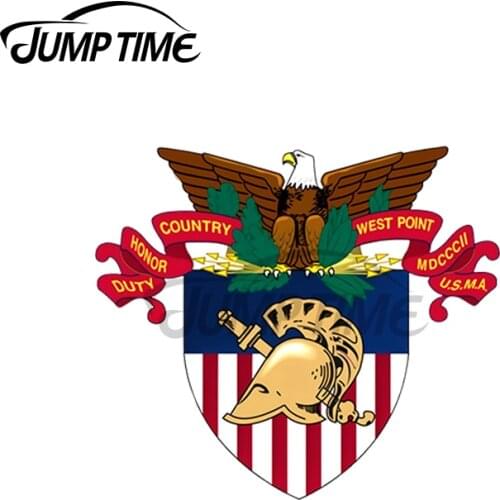JumpTime 13 x 5.9cm For WEST POINT United States Military Academy Coat of Arms Auto Bumper Window Car Stickers Waterproof Decal