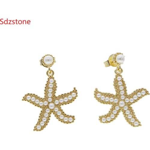 Hot Selling Shell Earrings Women Gold Color Geometric Irregular Starfish Earring Conch Metal Brincos 2020 Fashion Summer Jewelry