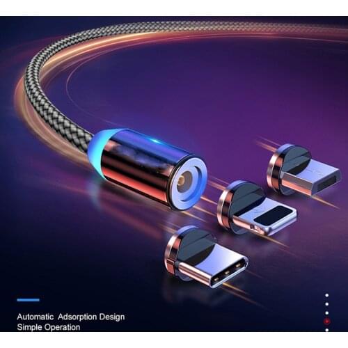 Magnetic Charger Cable Fast Charging USB Type C Cable For Blackview Max 1,A9 Pro,P2 lite,P6000,S8 / Cubot Max 2,P30,X19,X20