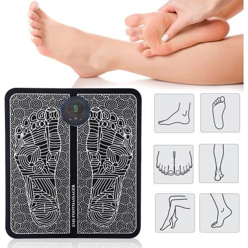 Electric EMS Foot Massager Pad Feet Muscle Stimulator Foot Massage Mat Improve Blood Circulation Relieve Ache Pain Health Care