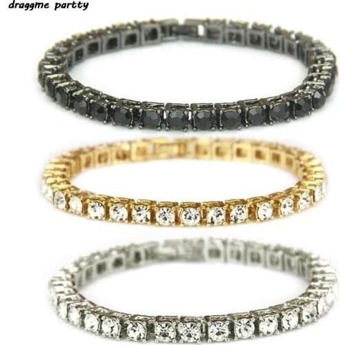 Trendy AAA Tennis Bracelet For Women Girls Luxury Micro Crystal Braslet Gold Silver Color Chain Bracelet&Bangles Jewelry Gift