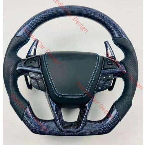 Cuatomized Carbon Fiber Steering Wheel Perforated Leather for Ford Fusion Mendeo 2013-2020 Edge 2015-2020