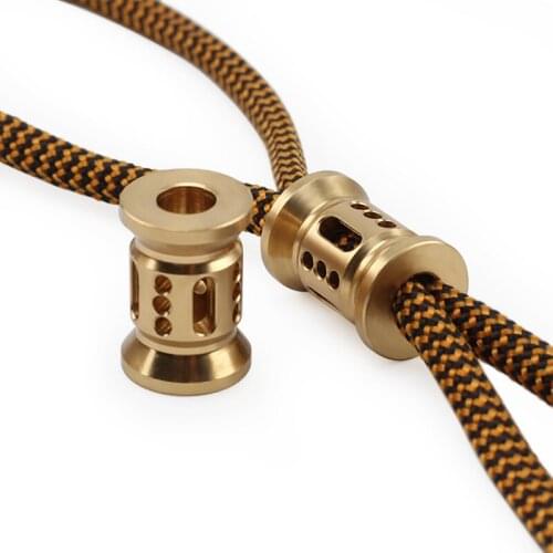 Outdoor Knife Pendant Hollow Out Brass Knife Beads Umbrella Rope Cord EDC
