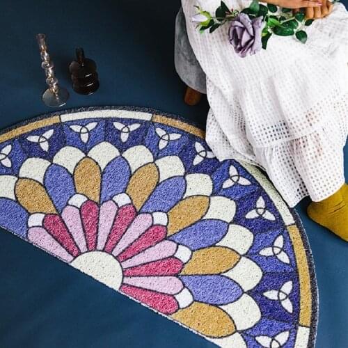 European style semicircle door floor mat dust removal door mat entrance mat doormat household door carpet