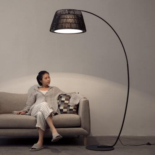 Simple fishing art floor lamp living room bedroom mahjong sofa coffee table simple modern Nordic creative personality lamp