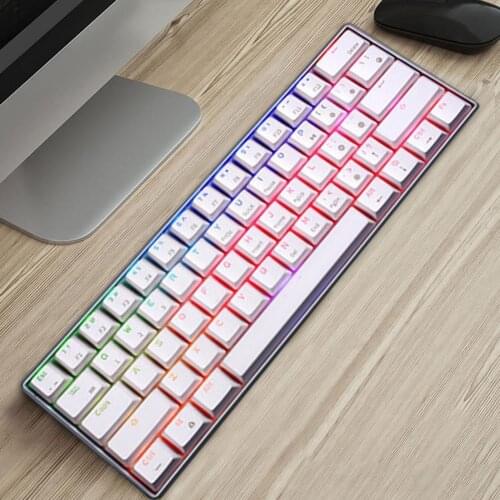RK61 RGB 2.4G Triple-Mode 61-Key Bluetooth USB Gaming Wired Mechanical Keyboard for Mobile Phone Computer