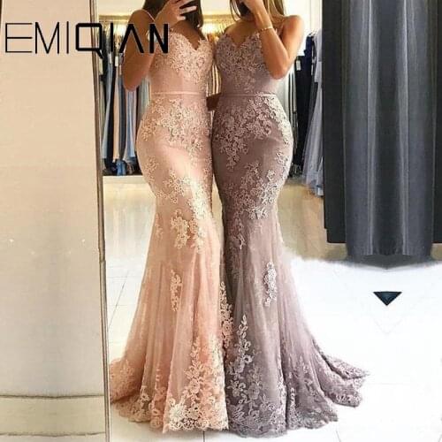 Glamorous Sweetheart Spaghetti Straps Mermaid Evening Dresses Elegant Lace Appliques Prom Party Dresses Formal Dresses