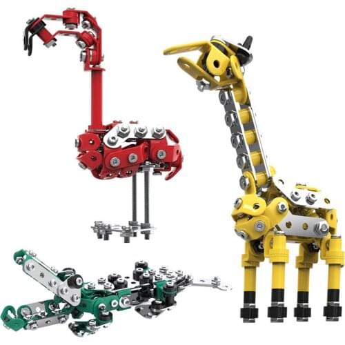 Assembly of toy screw assembly animal model intellectual brain metal building blocks childrens toys for kids