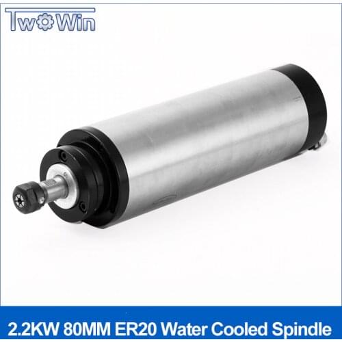 2.2KW Spindle Water Cooling 24000rpm Machine Spindle Motor Engraving Milling Spindle 220v AC Spindle 4 Bearing