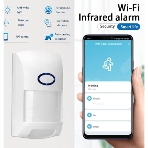 Tuya Smart WiFi PIR Motion Sensor Detector Alarm Compatible With Tuyasmart APP Smart Life APP Home Security Alarm System