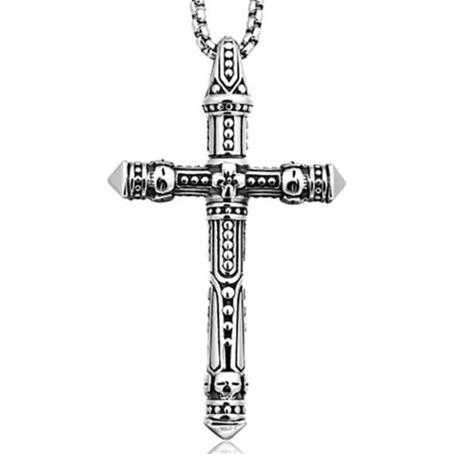 10pcs Vintage Alloy Cross Charm Pendant Mens Necklace For Jewelry Making Party Gifts