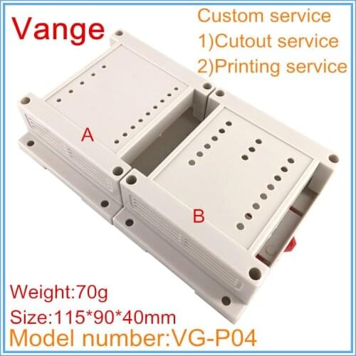 1pcs/lot PLC system electrical junction box 115*90*40mm ABS plastic case diy enclosure for terminal block module product