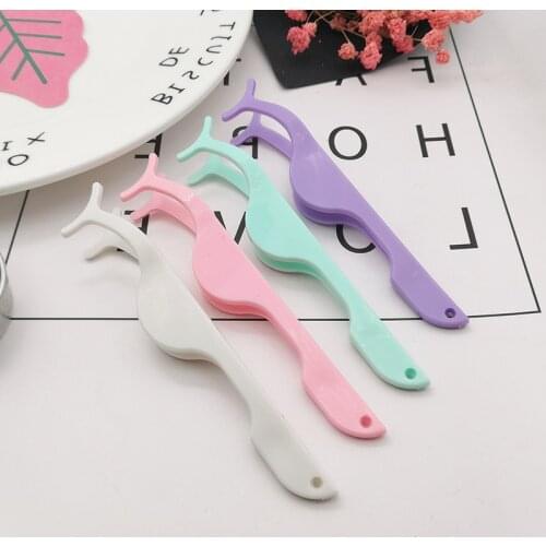 1PC False Eyelash Tweezers False Eyelashes Applicator Eyelash Extension Curler Nipper Auxiliary Clamp Makeup Forceps Tools