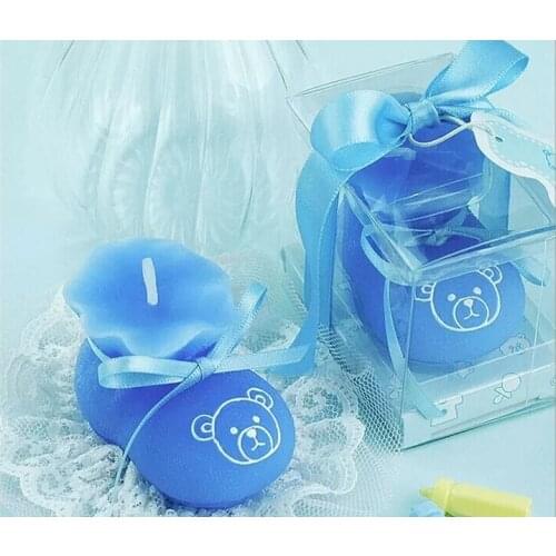 10pcs Pink Sock Shoe Candle Wedding Baby Shower Birthday Souvenirs Gifts Favor Packaged with box