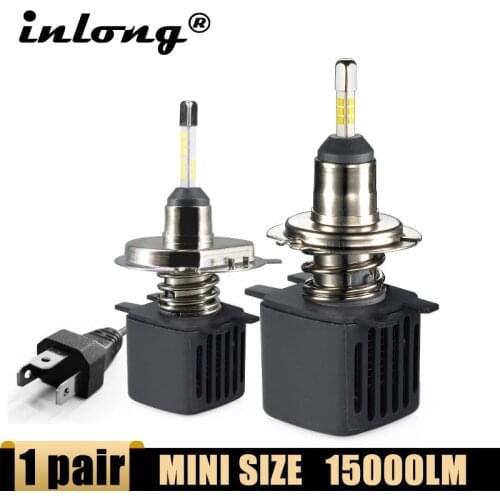 Inlong 2Pcs with SAMSUNG Chip H4 Led H7 4 Sides 9005 HB3 LED H11 H8 H1 Bulbs Car Lights 15000LM 6500k Fog Lights D1S D2S D4S LED