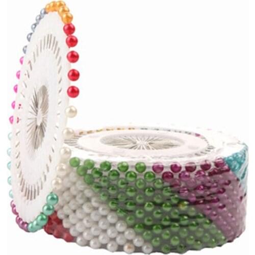 40 Pcs Positioning Pin Round Pearl Needles Hand Sewing Pins DIY Decorative Positioning Needle Sewing Enamel Positioning Pin