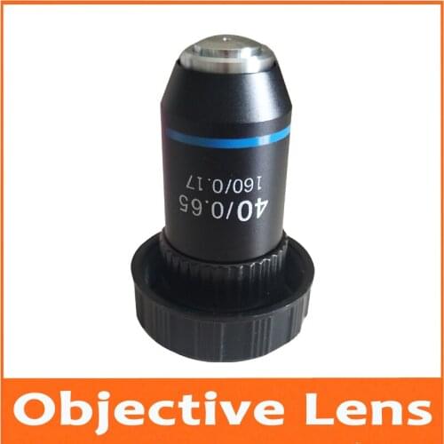 40X School Lab Laboratory Achromatic Tube 160 195 Biomicroscope System Objective Lens for Bio-Microscope Biological Microscope