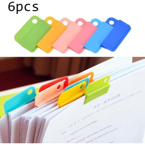 6pcs Colourful Decorative Writing Photo Paper Clips Office Accessories School Supplies Stationery For Student Kids Children