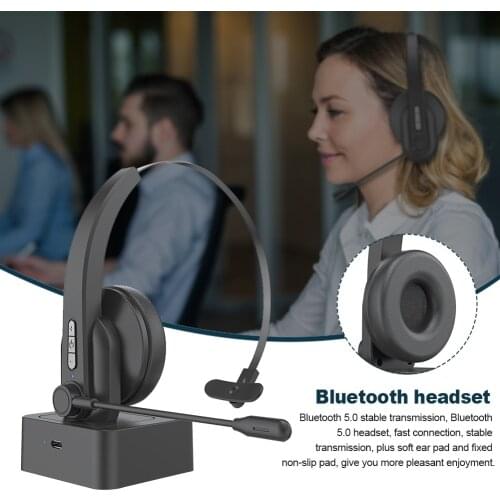 For Mobile Phones Noise Reduction With Microphone Clear Sound Truck Driver Charging Base Bluetooth Headset Hand Free Call Center