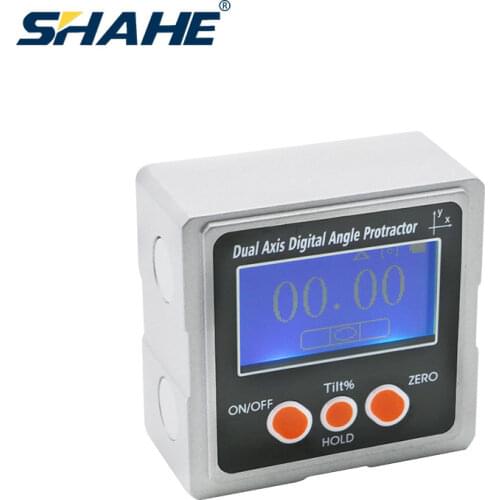 Aluminum Alloy Digital Bevel Box Dual Axis Digital Angle Gauge Finer With 3- sides Magnets Angle Meter Digital Angle Gauge