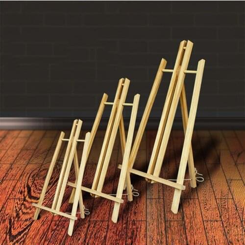 Wooden Mini Artist Easel Natural Wood Display Easel Oil Painting Frame Shelf Artist Tripod Tabletop Holder Stand S M L