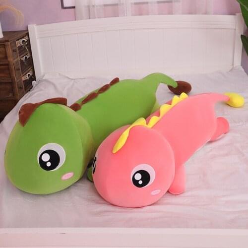 Dinosaur Plush Doll Stuffed animal Soft Long Sleep Pillow Cushion Kawaii Cute Skin Decor Birthday Gift Children Kids Toy Girl