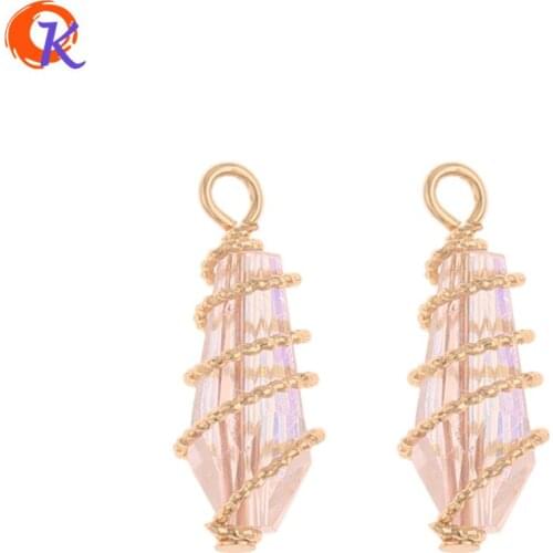 Cordial Design 40Pcs 7*21MM Jewelry Accessories/Hand Made/AB Crystal Charms/Genuine Gold Plating/DIY Making/Earring Findings