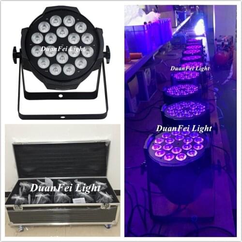 Flightcase) 10Pcz Aluminium Alloy 6in1 Led Par Rgbwa UV 18*18w Spot Wash Lyre IP20
