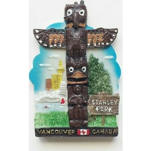 Canadian totem travel fridge stickers