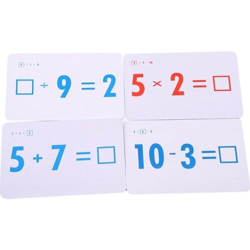 2018 Hot Sale Children Math Study Learning Card Pocket Flash Learning Montessori Educational Toys Count Table Game Card