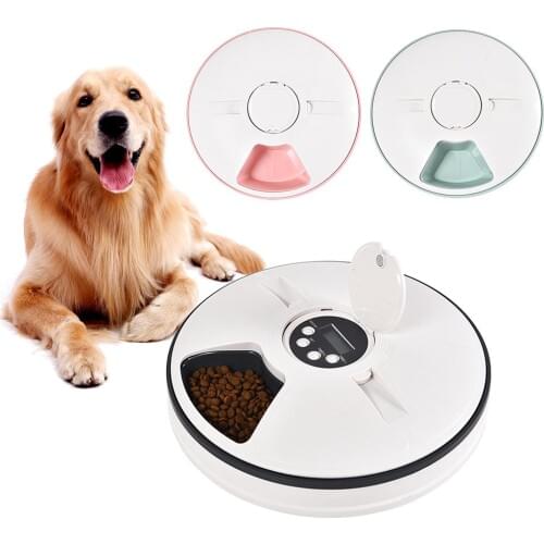 New Upgraded Automatic Pet Feeder Timing Feeder 6 Meal Pet Dry Food Dispenser Dish Feed 24 Hours Timer For Dog Cat Pet Supplies