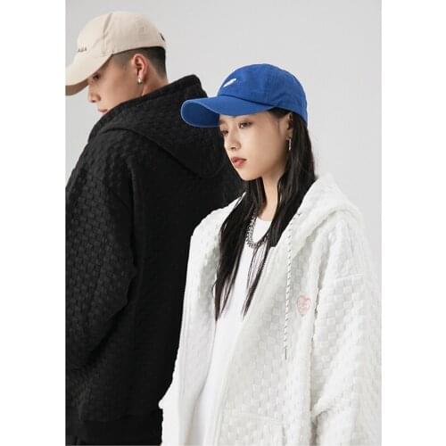 Women Harajuku High Street Coat Autumn Men Hip Hop Outerwear Solid Hooded Streetwear Unisex Casual Jacket