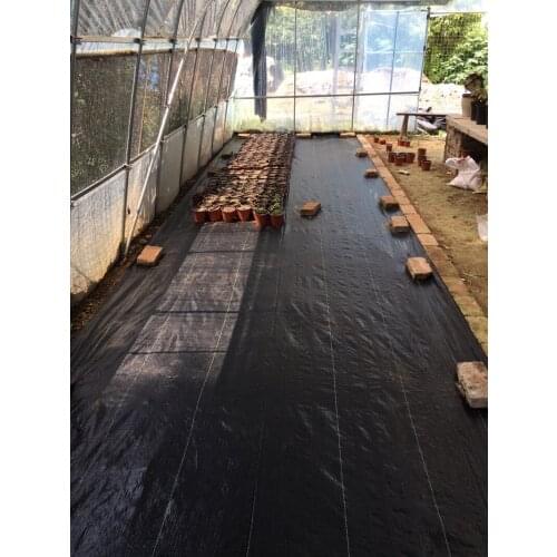 Tewango 100gsm Heavy Duty Lined Weed Control Fabric Landscaping Ground Cover Membrane 2x5M/1x10M