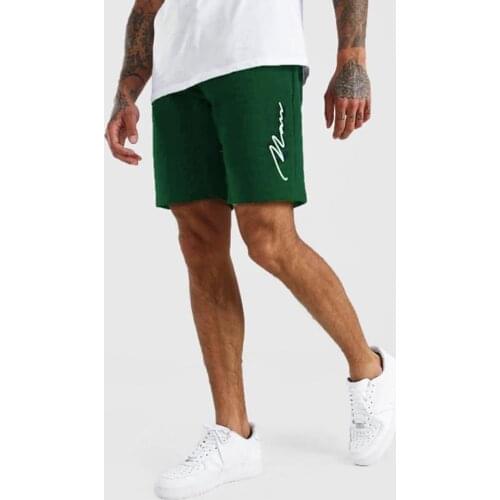 Man 3D Green Casual Shorts Zipper Pocket