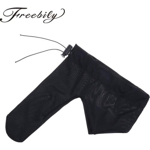 FREEBILY Gay Mens Male Sissy Lingerie Sexy Gay Men Penis Sheath Cover Tights Sissy Panties G-String Underwear for Lingerie Night