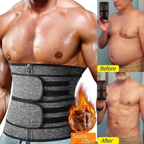 Waist Trainer for Men Sweat Belt Sauna Trimmer Stomach Wraps Neoprene Workout Body Shaper Waste Trainers Corset Belly Strap